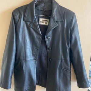 GIANNI VERSACE RARE Vintage Leather Blazer Jacket